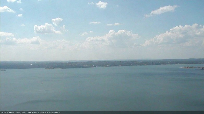Lake Travis webcam, September 16, 2019 1:55 PM CT