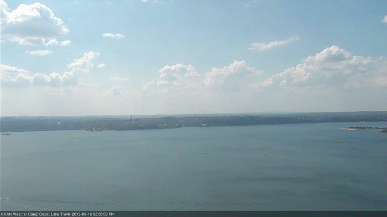 Lake Travis webcam, September 16, 2019 2:00 PM CT