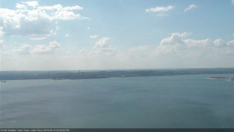 Lake Travis webcam, September 16, 2019 2:10 PM CT