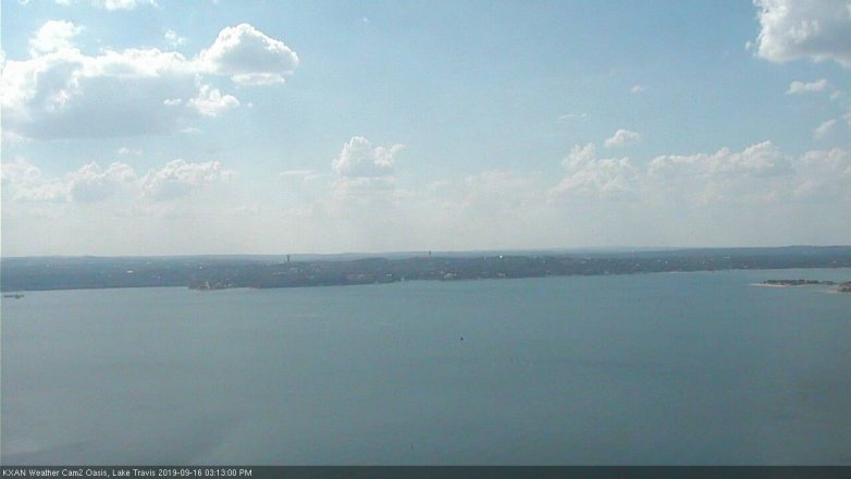 Lake Travis webcam, September 16, 2019 2:15 PM CT