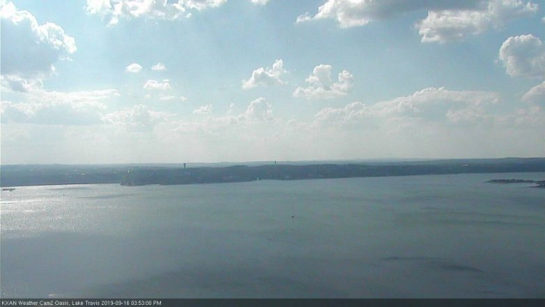 Lake Travis webcam, September 16, 2019 2:55 PM CT