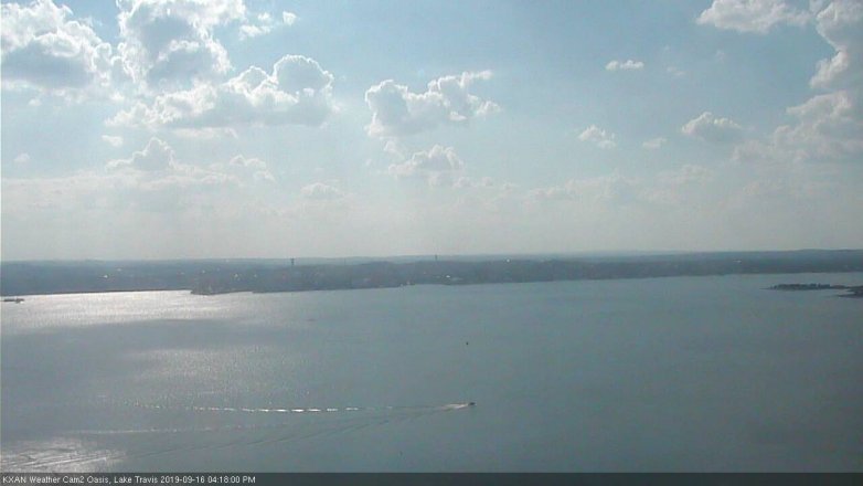 Lake Travis webcam, September 16, 2019 3:20 PM CT