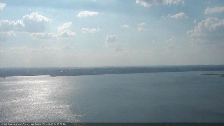 Lake Travis webcam, September 16, 2019 3:30 PM CT