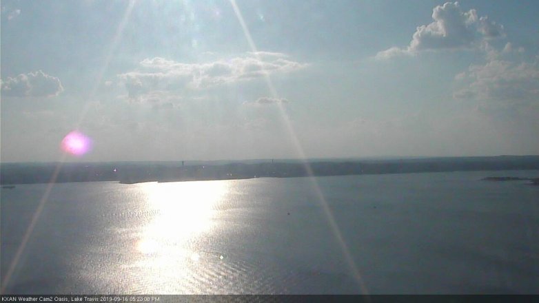 Lake Travis webcam, September 16, 2019 4:25 PM CT