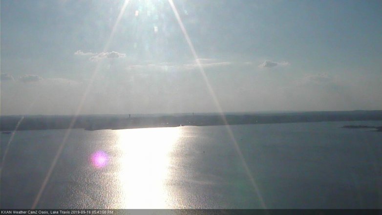 Lake Travis webcam, September 16, 2019 4:45 PM CT