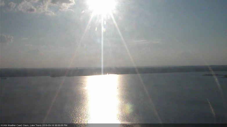 Lake Travis webcam, September 16, 2019 5:10 PM CT