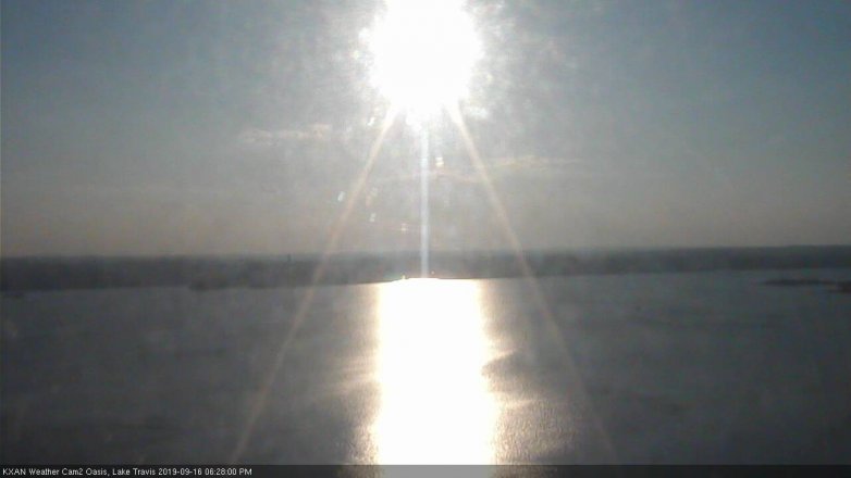 Lake Travis webcam, September 16, 2019 5:30 PM CT