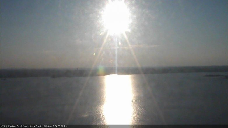 Lake Travis webcam, September 16, 2019 5:35 PM CT