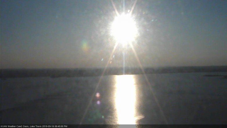 Lake Travis webcam, September 16, 2019 5:50 PM CT