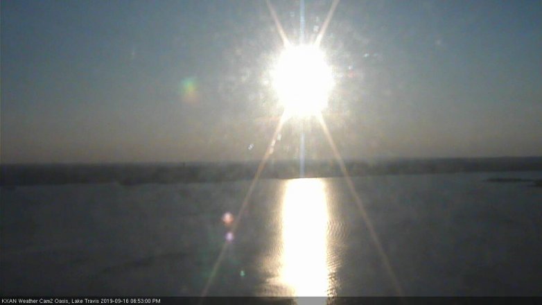 Lake Travis webcam, September 16, 2019 5:55 PM CT