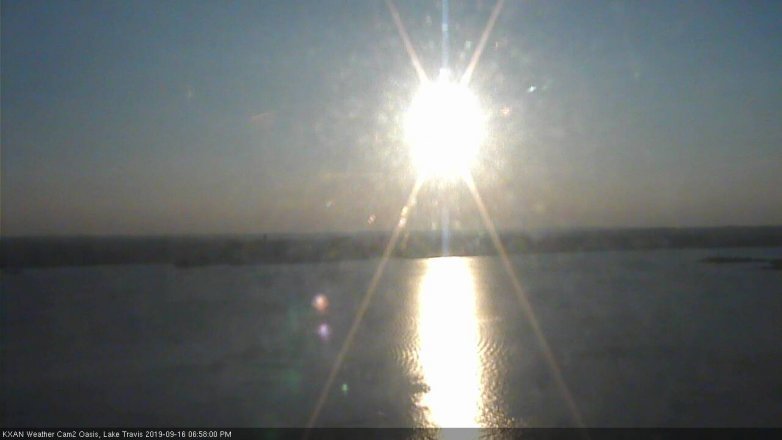 Lake Travis webcam, September 16, 2019 6:00 PM CT