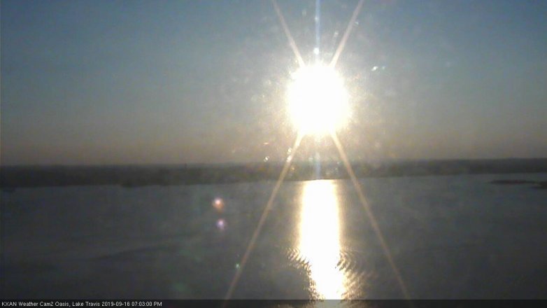 Lake Travis webcam, September 16, 2019 6:05 PM CT