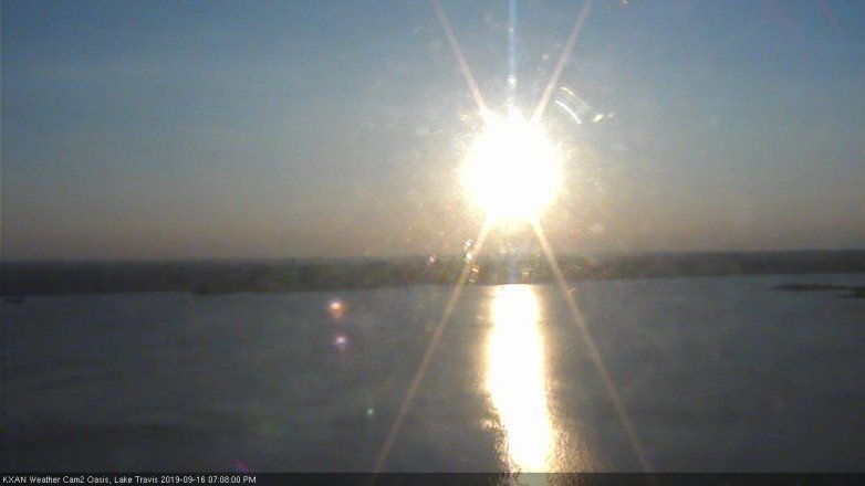 Lake Travis webcam, September 16, 2019 6:10 PM CT
