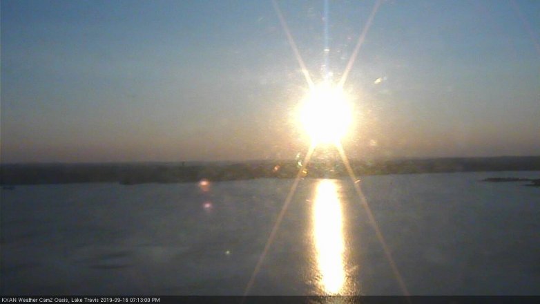 Lake Travis webcam, September 16, 2019 6:15 PM CT