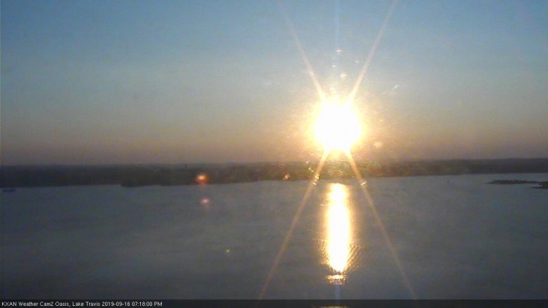 Lake Travis webcam, September 16, 2019 6:20 PM CT