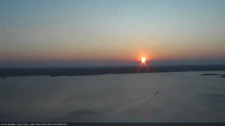 Lake Travis webcam, September 16, 2019 6:30 PM CT