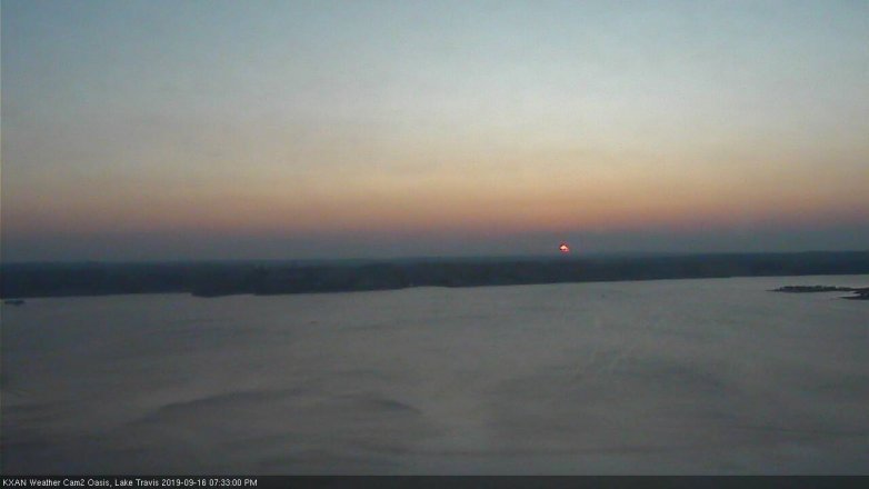 Lake Travis webcam, September 16, 2019 6:35 PM CT