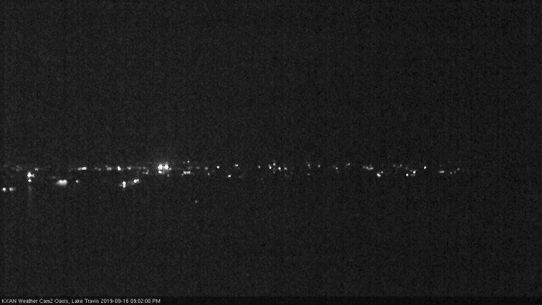 Lake Travis webcam, September 16, 2019 8:05 PM CT