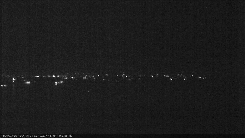 Lake Travis webcam, September 16, 2019 8:45 PM CT