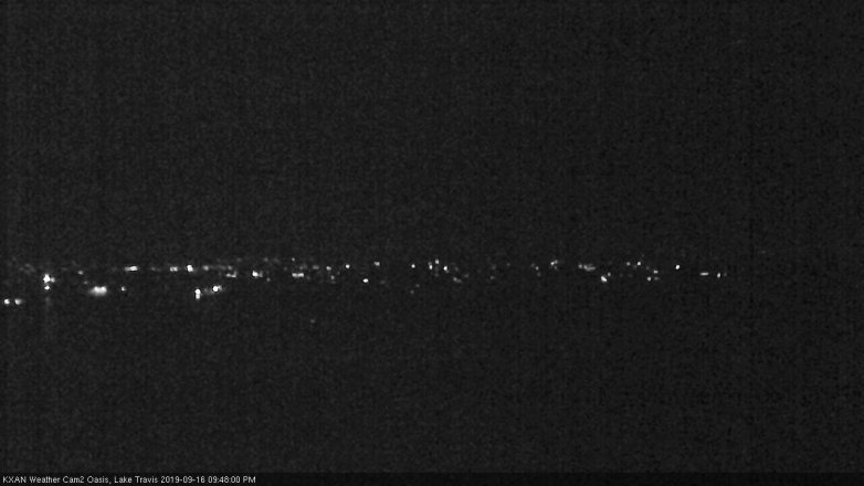 Lake Travis webcam, September 16, 2019 8:50 PM CT