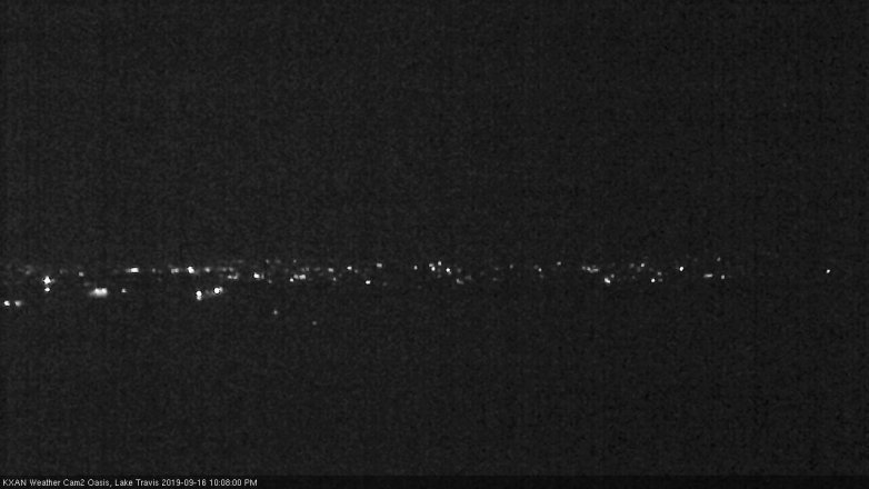 Lake Travis webcam, September 16, 2019 9:10 PM CT