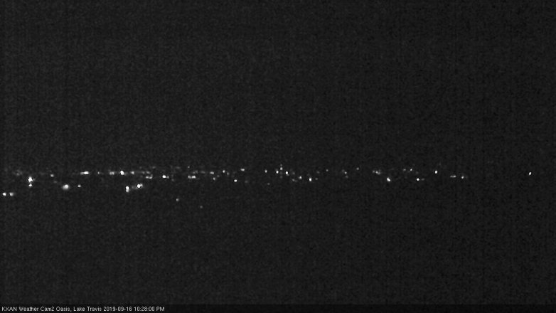 Lake Travis webcam, September 16, 2019 9:30 PM CT