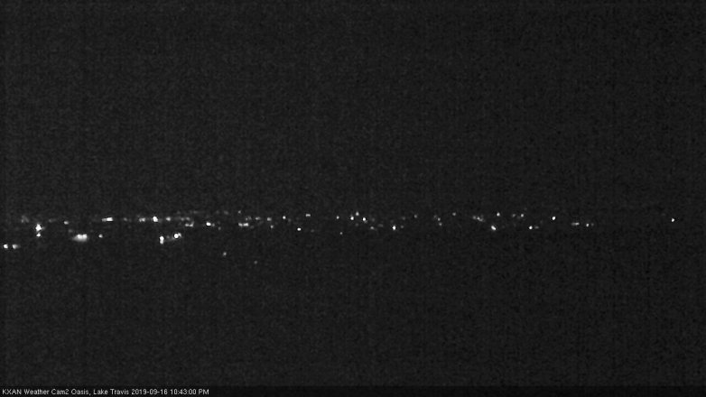 Lake Travis webcam, September 16, 2019 9:45 PM CT