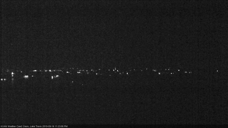 Lake Travis webcam, September 16, 2019 10:25 PM CT