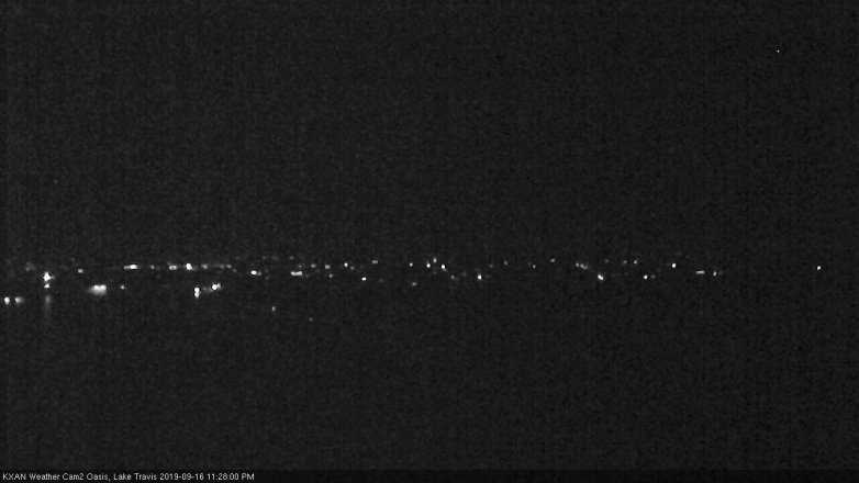 Lake Travis webcam, September 16, 2019 10:30 PM CT