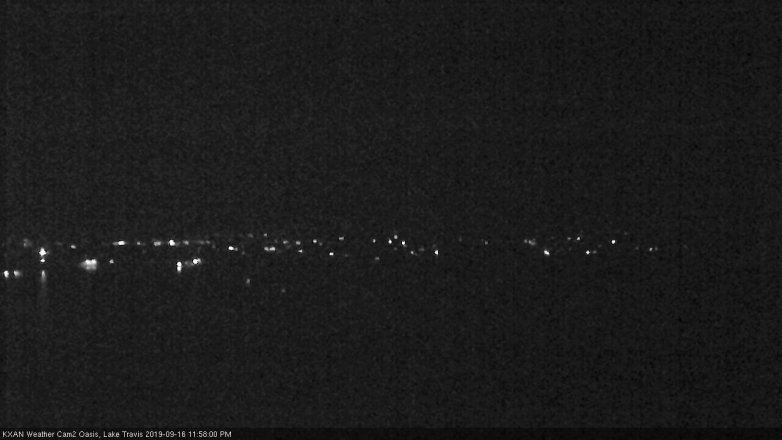 Lake Travis webcam, September 16, 2019 11:00 PM CT