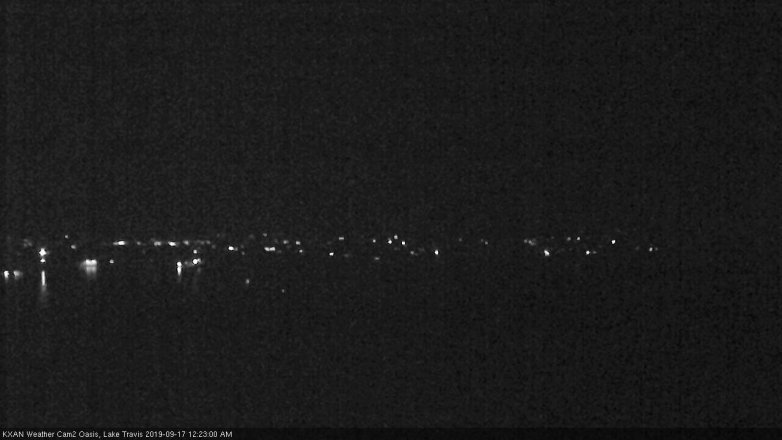 Lake Travis webcam, September 16, 2019 11:25 PM CT