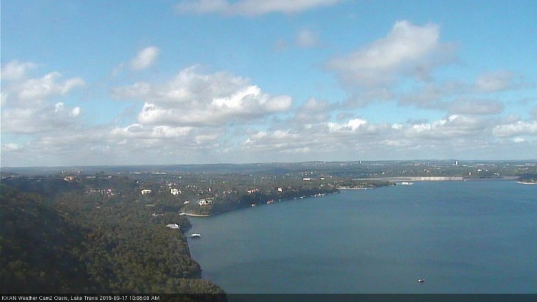 Lake Travis webcam, September 17, 2019 9:10 AM CT