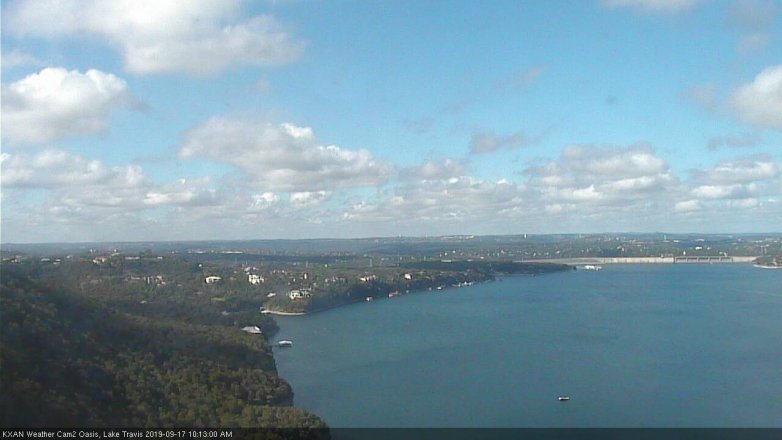 Lake Travis webcam, September 17, 2019 9:15 AM CT