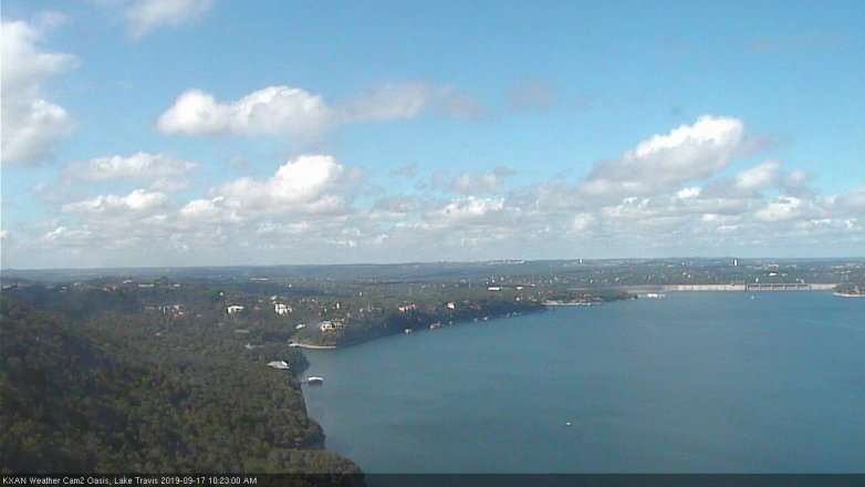 Lake Travis webcam, September 17, 2019 9:25 AM CT