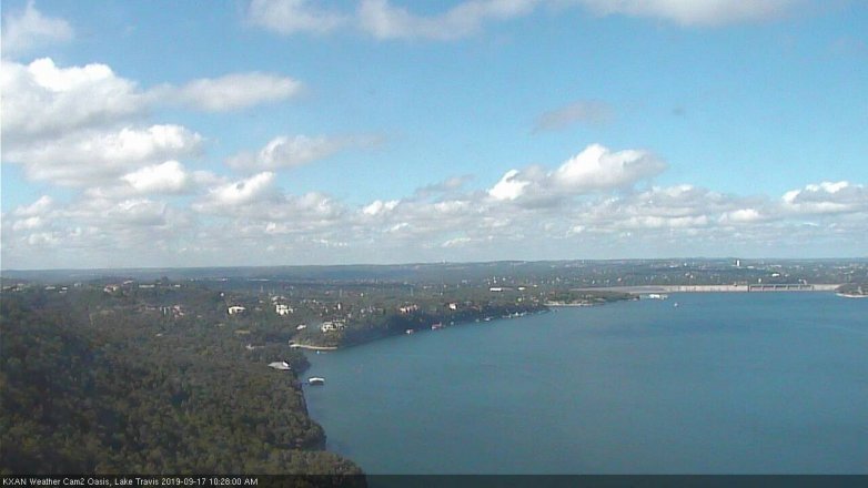 Lake Travis webcam, September 17, 2019 9:30 AM CT