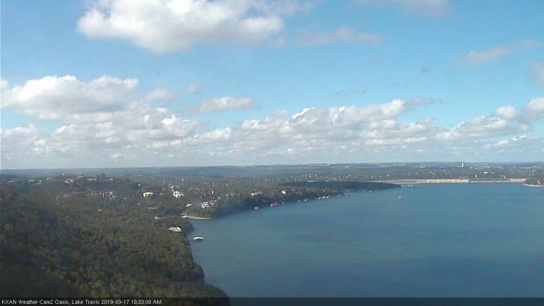 Lake Travis webcam, September 17, 2019 9:35 AM CT