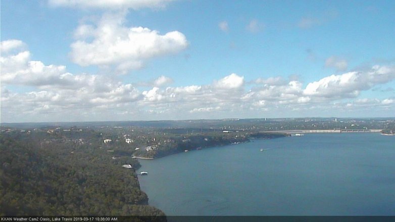 Lake Travis webcam, September 17, 2019 9:40 AM CT
