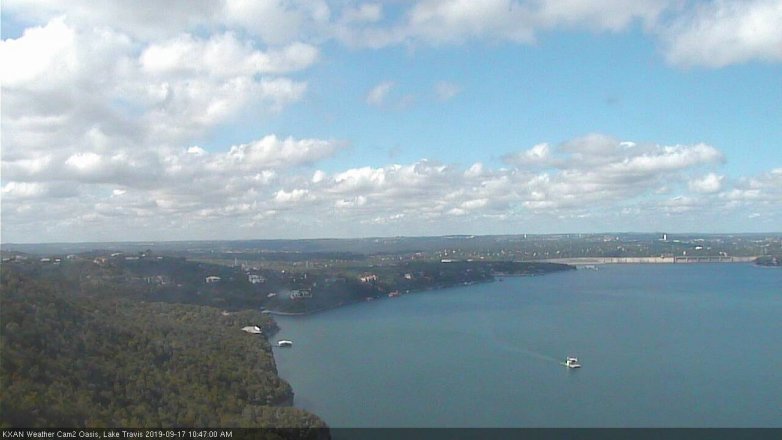 Lake Travis webcam, September 17, 2019 9:50 AM CT