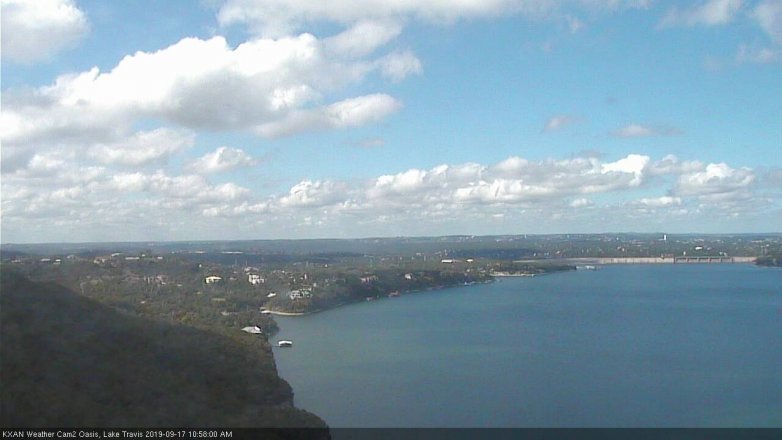 Lake Travis webcam, September 17, 2019 10:00 AM CT