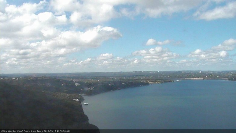 Lake Travis webcam, September 17, 2019 10:05 AM CT