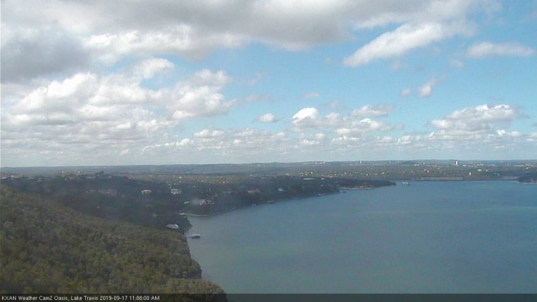 Lake Travis webcam, September 17, 2019 10:10 AM CT