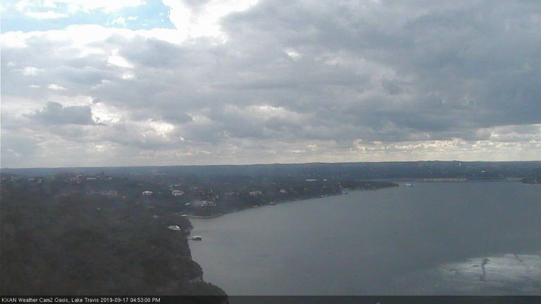 Lake Travis webcam, September 17, 2019 3:55 PM CT