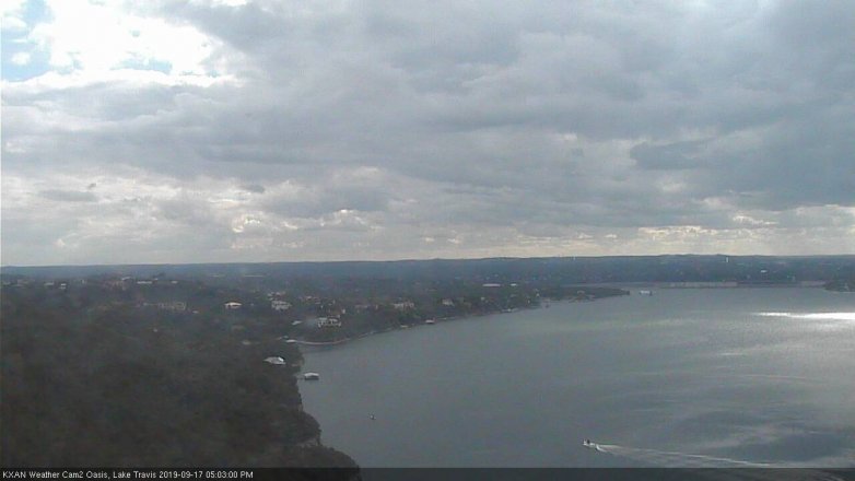 Lake Travis webcam, September 17, 2019 4:05 PM CT
