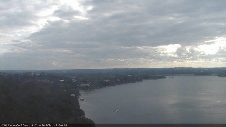 Lake Travis webcam, September 17, 2019 4:40 PM CT