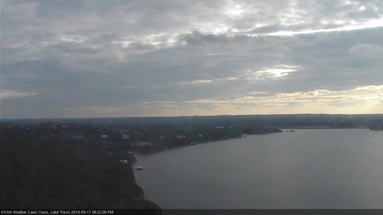 Lake Travis webcam, September 17, 2019 5:25 PM CT