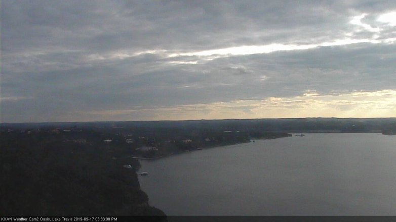 Lake Travis webcam, September 17, 2019 5:35 PM CT