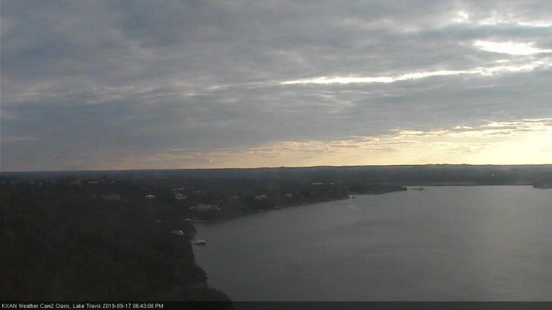 Lake Travis webcam, September 17, 2019 5:45 PM CT