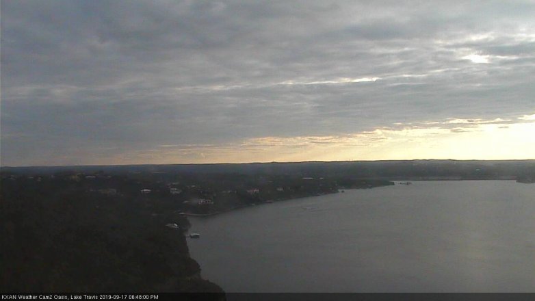 Lake Travis webcam, September 17, 2019 5:50 PM CT