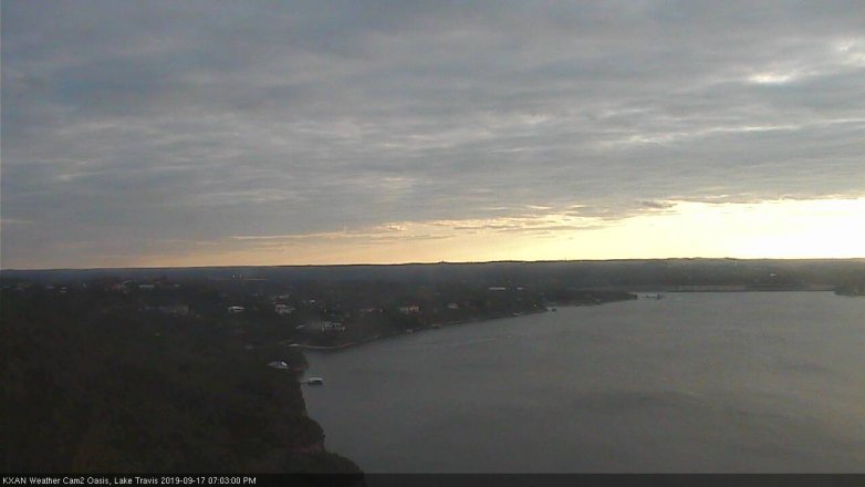Lake Travis webcam, September 17, 2019 6:05 PM CT