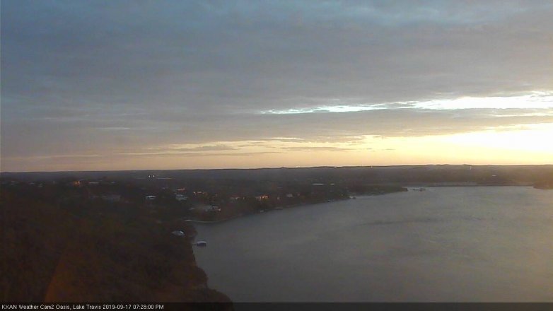 Lake Travis webcam, September 17, 2019 6:30 PM CT